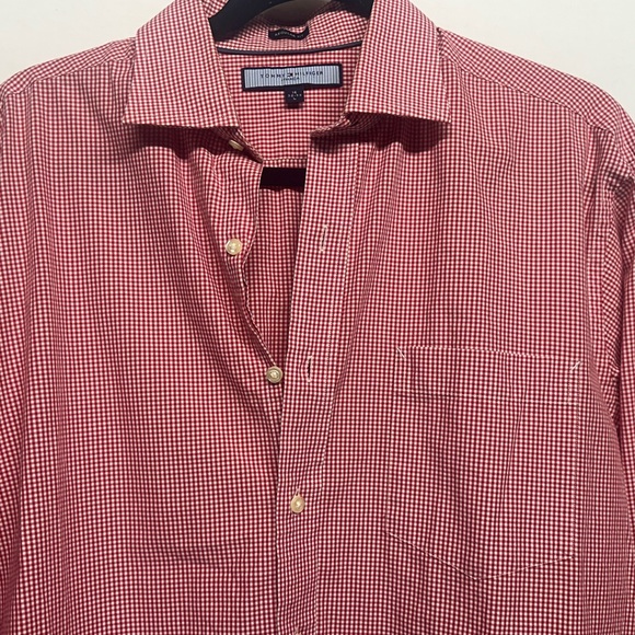 🇺🇸Tommy Hilfiger Ithaca Red & White regular fit button up dress shirt sz … - Picture 2 of 10